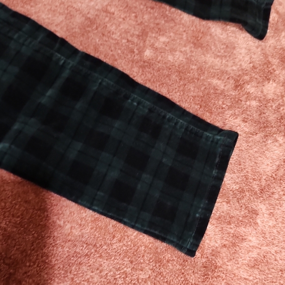 Talbots Dark Green Plaid Corduroy Pants - Picture 5 of 9